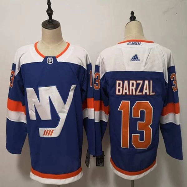 Herren New York Islanders Eishockey Trikot Mathew Barzal 13 2018-19 Blau Authentic